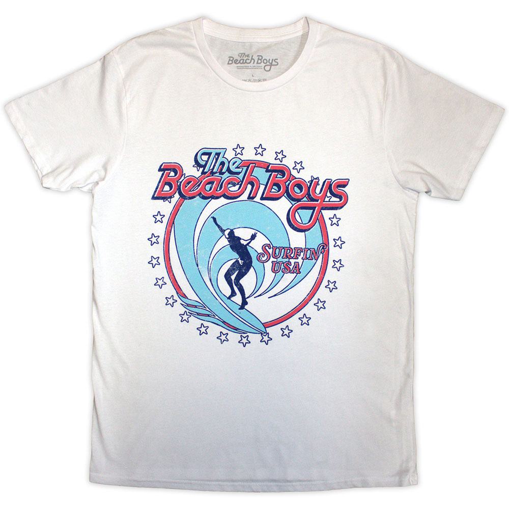 The Beach Boys - Surfin' USA Circle Tshirt Homme - Blanc